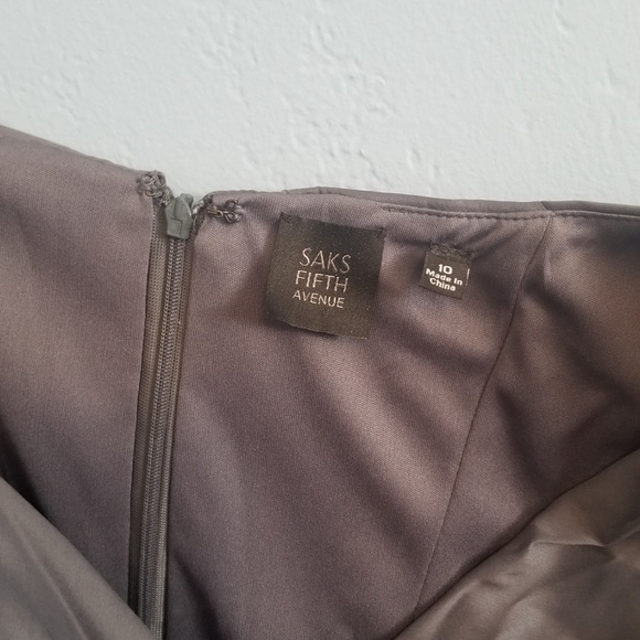 Saks Fifth Avenue Grey/Silver Cocktail dress - Picture 2 of 2